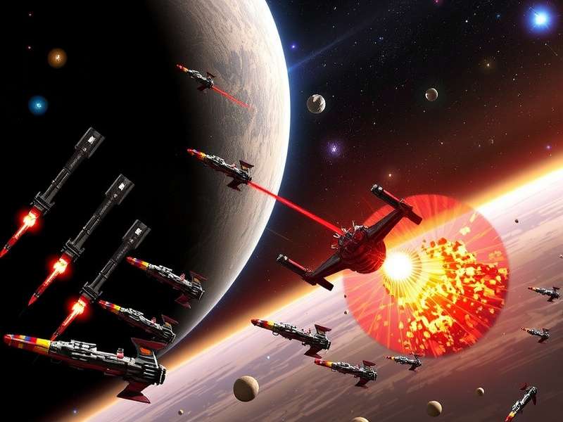 Stellar Struggle Space Battle Scene